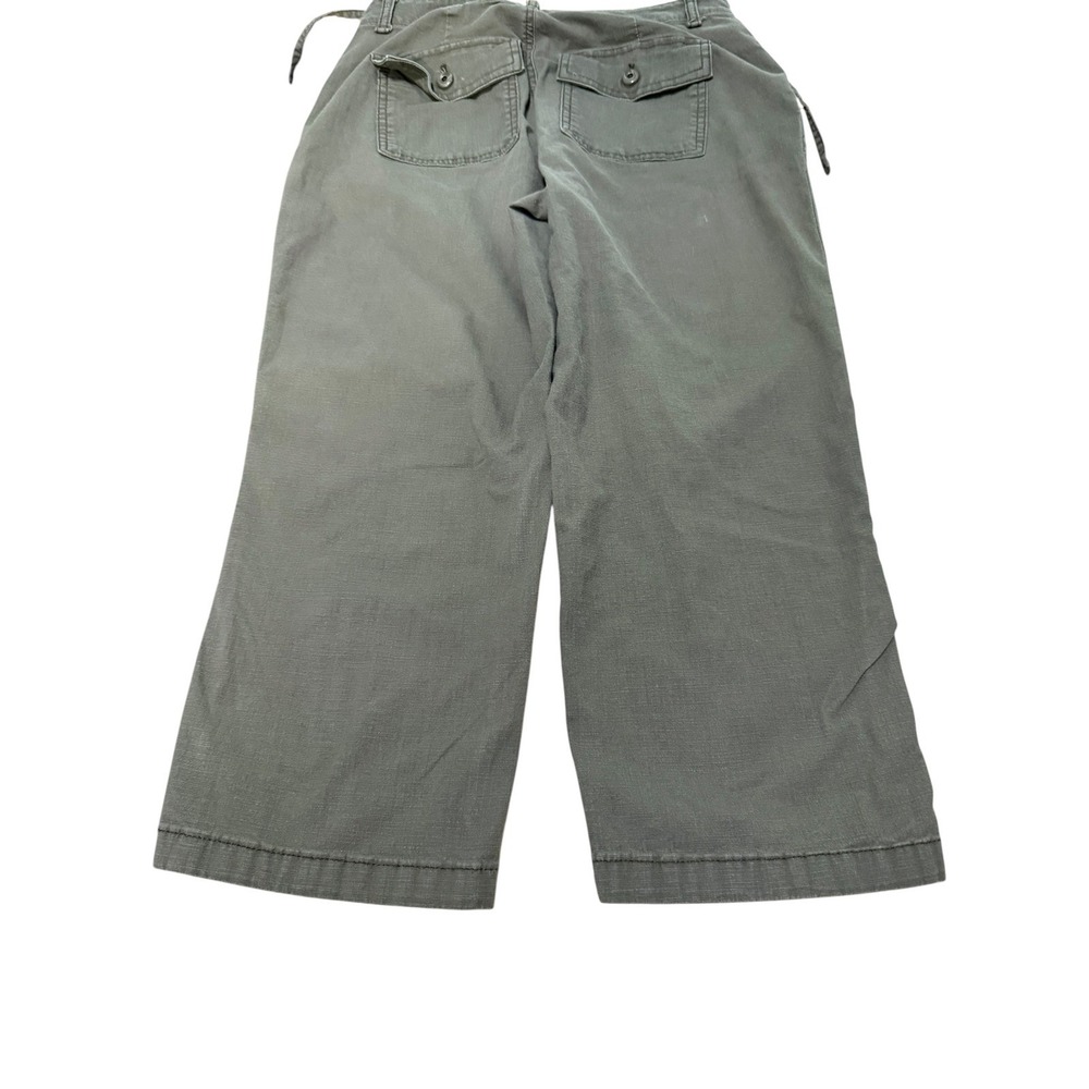 Lee Regular Fit Mid Rise Wide Leg Pants Olive Green Women Size 8 Medium CCE-18L - Picture 2 of 6